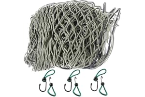 IAPYX Hillfield® Filet de sécurité pour remorque 125 x 210 cm extensible jusqu'à 200 x 300 cm Livré avec 20 boutons ronds de fixation Vert