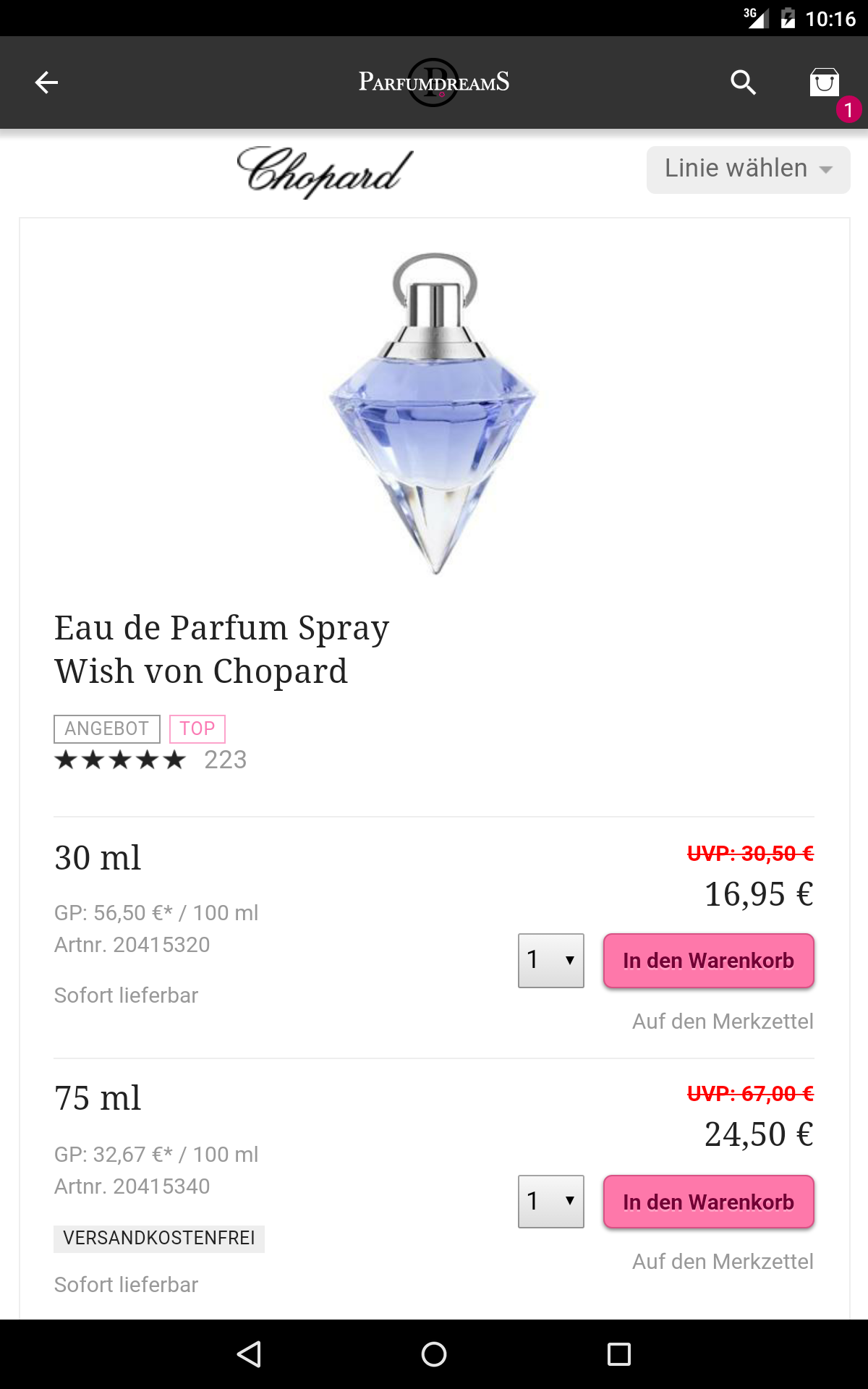 Parfumdreams Ihr Amazon.de Apps für Android