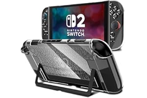TXWLLIU Switch 2 Hülle für Nintendo Switch 2 2025, Transparente Weiche TPU Schutzhülle, Griffiges Split Design Kratzfest Stoßdämpfung