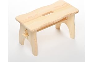 THE WOODEN BOX MILL Childs wooden stool – unpainted pine small step