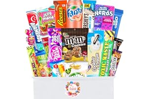 SWEETS AUS ALLER WELT Amerikanische Süßigkeiten Box mit 24 Snacks – USA Süßigkeiten aus aller Welt - American Candy Box – Sweets Süssigkeiten Box aus Amerika