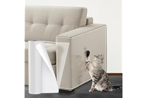 SDLDEER Cat Anti Scratch Tape 20cm x 3m Transparent Anti Scratch Furniture Protector Self Adhesive Scratch Tape Cat Scratch Sticky Paws Tape for Carpet, Sofa, Couch, Door