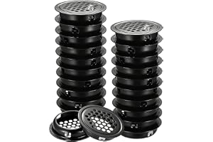 50 st runda ventilationsgaller rostfritt stål 35 mm svart runt galler ventilationshål täckgaller för möbler skåp kök sovrum k