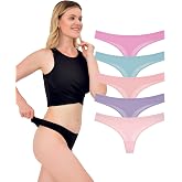 HiLady, Kadın Tanga, D&uuml;ş&uuml;k Bel Tanga, 5li Paket, Yumuşak Pamuklu Kumaş