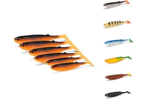 ‎NØMIS NØMIS Gummifisch Set | Premium Gummifische Set | Angelzubehör | Gummifische Hecht Zander Dorsch Barsch | Angelköder für Hecht Zander und zum Meeresangeln | Gummiköder