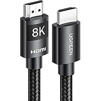 UGREEN 8K 4K HDMI Kabel 2.1 Nylon Stöd HDR10+, Kompatibel med TV Box, 4K TV etc.(2M)