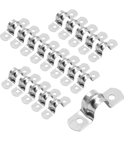 OhLectric Rohrband 5,1 Cm, 10 Stück - Verzinkter Stahl, Verstärkte Rippe, Snap-On Montage