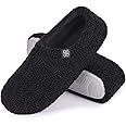 HomeTop Women's Fuzzy Curly Fur Memory Foam Loafer Slippers Bedroom House Shoes with Polar Fleece Lining