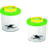 2 Stück 2fach 3,5fach vergrößernde Becherlupe Lupendose mit Lupenheft