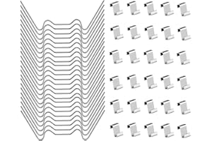 ZHXGO Kit Clips De Vitrage Serre, 100 Clips pour Fixation, Acier Inoxydable Type W Et Z Clips, Kit de Réparation D'accessoires de Serre, Polycarbonate Ou Plexiglas, Veranda En Kit