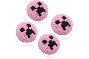 MatoSan® 4 x silikonowe nakładki na Thumbsticks – kompatybilne z Switch, Steam Deck i przenośnymi kontrolerami – ochrona joysticka i akcesoria – kolorowe nasadki (różowe)