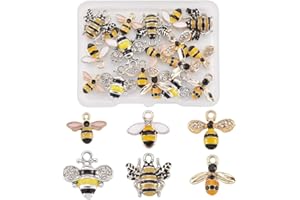 BB BEADTHOVEN Beadthoven - Ciondoli colorati in lega smaltata, placcati oro, per gioielli, orecchini, bracciali, forniture artigianali