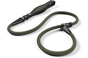 BullyBillows Anti-Pull Anti-Choking Training Dog Lead | 1.2m Active Light Dog Lead Designed With Graded Materials | Suitable For Strong Dogs | Suitable For All dog Breeds | Khaki