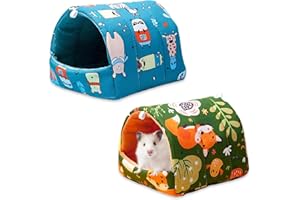 ZYETGH 2 piezas de cama lavable para cobayas, cueva para cobayas, cueva para guardar cobayas, jaula de hámster, accesorios para hámster, conejos enanos, chinchillas, lgel, hurones
