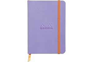 RHODIA 117359C - Iris Soft Notebook - A6 - Dot Dot - 144 pages - Ivory Clairefontaine Paper 90 g/m - Bookmark, Elastic Closure - Faux Leather Cover - Rhodiarama Collection