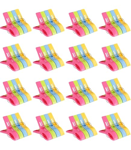 CAXUSD Lot de 24 grandes pinces à linge antidérapantes en plastique pour chaussettes, serviettes, couvertures, vêtements CAXUSD Lot de 24 grandes pinces à linge antidérapantes en plastique pour chaussettes, serviettes, couvertures, vêtements