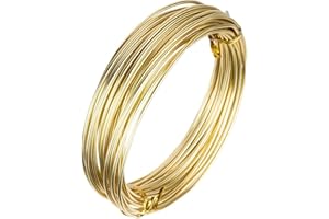 Ideen mit Herz Schmuckdraht zum Basteln | Aluminium-Draht | Basteldraht | Ø 2mm | 10 m lang (hellgold)