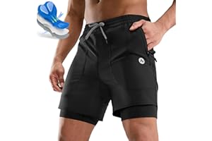 Nepest Mens Mountain Bike Shorts 4D Padded MTB Bicycle Biking Cycling Loose-fit Gel Padding Shorts with Zipper Pockets