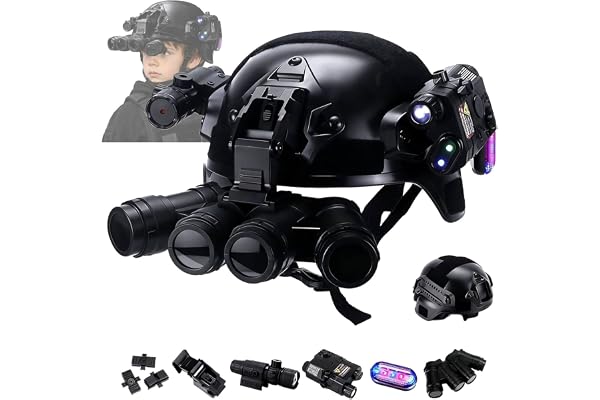 Taktisk Hjälm för Barn - 4-ögon Nvg-modell, Ficklampa Och NVG-fäste