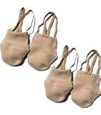 Demi-Pointe Danse Classique & Gymnastique Rythmique – Cuir PU Souple, Semelle Compétition – Blanc, Tailles Enfant & Adulte