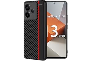 FDHYFGDY Funda para Xiaomi Redmi Note 13 Pro+ Plus 5G, Protección Completa de la Cámara, Funda Protectora Extra Delgada a Prueba de Golpes y Antirrayas (Negro Rojo)