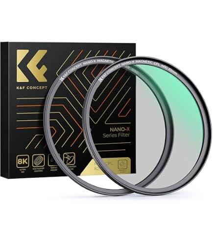 Kit Filtres Magnétiques 77mm K&F Concept - GND8 + ND8 + ND64 + ND1000 + Bague + Sac - Montage Ultra Rapide