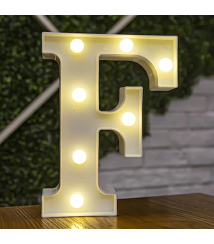 Leuchtbuchstabe Aus Kunststoff, 22 Cm Hoch – Mit Weißen LEDs, Batteriebetrieben, Für Deko & Persönliche Botschaften