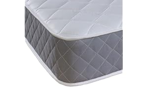 eXtreme comfort ltd Cooltouch Diamond Essential Grey Single Mattress (90 x190cm) | Foam-Free Bonnell Spring | Cooltouch Cover | Plush Comfort Support | 18cm Deep Value Mattress | UK Made