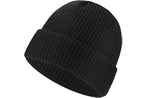 Sibba Unisex czapka beanie miękka lekka zimowa dzianinowe czapki z mankietami ciepła wiatroszczelna czapka z czaszką dla mężczyzn kobiet czarna, jeden rozmiar-XXL, Czarny, rozmiar uniwersalny/XXL