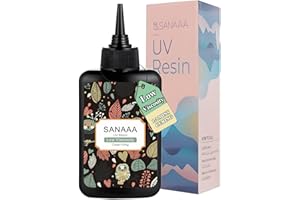 SANAAA Resina UV Trasparente Dura 100 g, Resina a Bassa Viscosità, Colla Polimerizzazione Rapida Con Luce Solare Ultravioletta Per La Creazione Di Gioielli e Decorazioni Artigianali