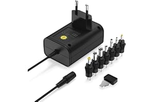 ANSMANN APS 1000 Alimentatore 12 V – Spina di alimentazione Fino a MAX. 1000 mA (con 7 adattatori universali) Adattatore di alimentazione per l'alimentazione di molti piccoli dispositivi elettrici