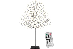 Monzana® Kirschblütenbaum 180 cm 200 LED Warmweiß Außen Innen Timer Künstlich Groß Deko Weihnachten Weihnachtsdeko Kirschbaum Leuchtbaum Lichterbaum