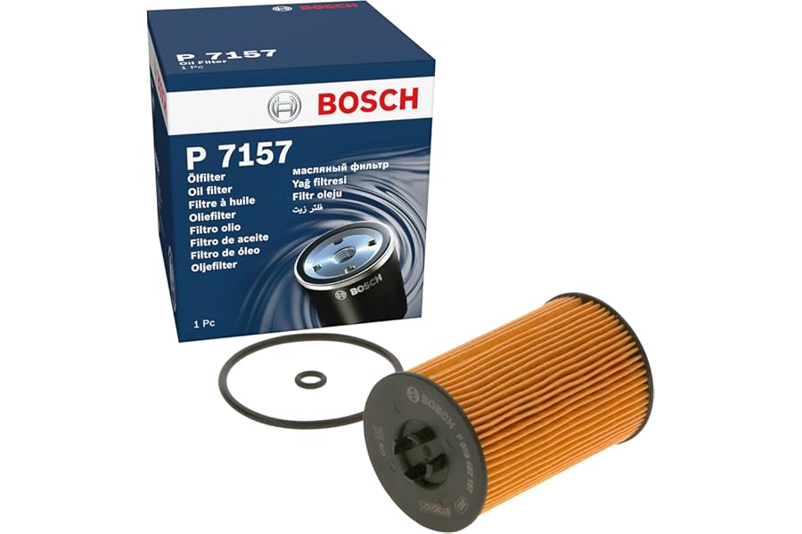 Bosch P7157 Car Oil Filter - Separates Soot and Metal Particles from Engine Oil - Provides Reliable Engine Lubrication