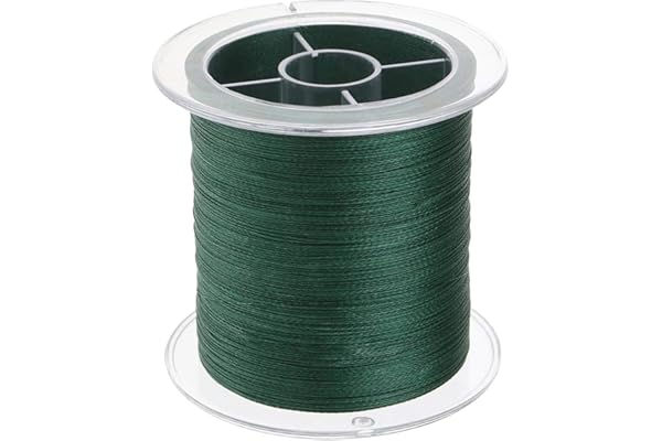 Create idea Ligne de pêche tressée 300 m, 4 brins, PE vert foncé pour pêche au leurre (4,5 kg/9,1 kg/13,6 kg/22,7 kg/36,3 kg)