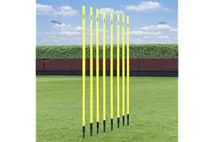 FORZA Bastones de Slalom 1,5m o 1,8m con Resorte para Entrenamiento de Agilidad, fútbol y Fitness [Paquete de 8/16]