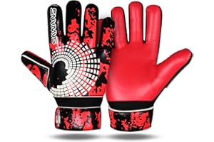 SAWANS Guanti da portiere da calcio per ragazzi, bambini, ragazzi, adulti, guanti da portiere con presa forte, palmo con supporto per il polso, antiscivolo
