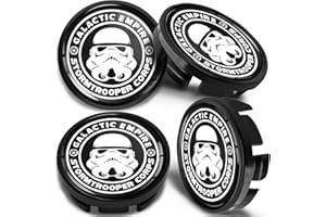 SkinoEu Kompatibel für Nabendeckel VW 65mm Radnabenabdeckung für Alufelgen Felgendeckel Nabenkappe Radkappen Schwarz CV 52