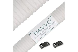 Namvo 550 Paracord Mil Spec Type III 7 strand parachute cord Total Length 100ft/30 Meters Solid Color