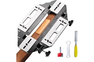ZMURED Hinge Jig Aluminum Alloy Door Lock Jig Woodworking Hole Opener Slotting Locator ，Hinges for Wood Cabinet Kitchen Door Lock Installation