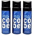 Wild Stone Code Titanium Body Perfume Spray Combo for Men, Pack of 3 (120ml each)