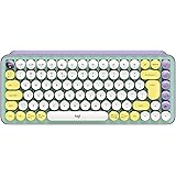 Logitech POP Keys Tastiera Meccanica Wireless con Tasti Emoji Personalizzabili, Layout Inglese QWERTY - Daydream