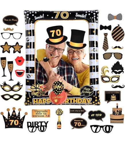 GoldRock Coriandoli glitter oro nero grande (70 compleanno decorazione 1955