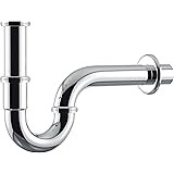 VARISON Universal tube siphon / siphon for wash basins 12951, 1 1/4" x 32 mm, stainless steel, chrome-plated