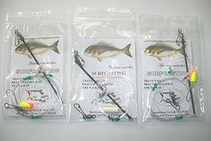 Piranha Fishing Line SURFCASTING 3 TERMINALI 1AMO con TRAVETTO E FLOTTER Pesca da Terra per SARAGHI E ORATE