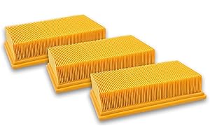 vhbw 3x filtre plissé plat compatible avec Flex S-36, S-47, S36,S47,VCE 35 L AC, VCE 45 H AC, VCE 45 M AC aspirateur - Élément filtrant