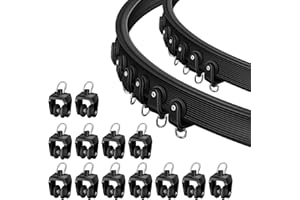 TOKPLNU Curtain Rail Gliders Curtain Track Rollers for Flexible Bendable Curtain Rail Track, 25Pcs, Black