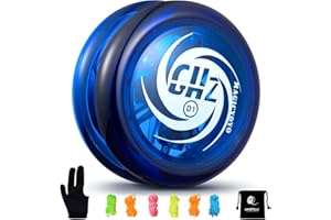 YOSTAR Yoyo Looping Yoyo for Kids D1 GHZ, 2A Responsive Yoyo for Beginner, Easy to Play and Practise Basic Looping Tricks, with 6 Yoyo Strings, Yo-Yo Glove, Yo Yo Bag (D1 - Blue)