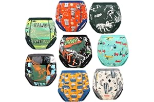 FLYISH DIRECT Töpfchen Trainingshose 8 Stück Trainingshose Kinder Töpfchen, Kleinkind Trainingshöschen,130/6T,6 Jahre