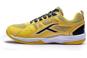 Hundred Raze Non-Marking Professional Badminton Shoes for Men | Material Upper: Polyester, Sole: Rubber | Suitable for Indoor Tennis/Squash/Table Tennis/Basketball & Padel