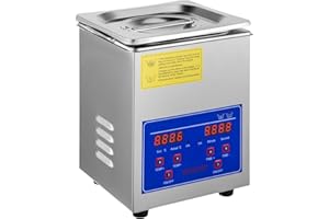 Vevor Ultraschallreiniger Reinigungsmaschine aus Edelstahl mit digitaler Heizungs-Timer für den privaten und gewerblichen Gebrauch im Labor (2L)